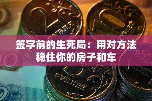 济南签字前的生死局：用对方法稳住你的房子和车
