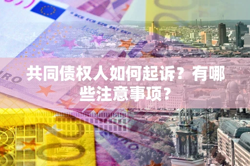 济南共同债权人如何起诉？有哪些注意事项？